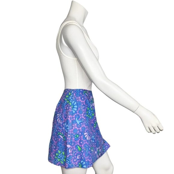 TIBI HYLAND Faux Wrap Batik Mini Skirt With Bow - Picture 2 of 7